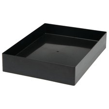 Marco Reversible Black ABS Basket - 16"L x 12"W x1"or 2"D