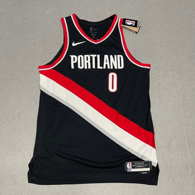 #ad #ad Damian Lillard Jersey Large Black Portland Trail Blazers Authentic Icon Stitched $129.99