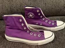 Converse Chuck Taylor All Star Womens 7.5 Purple Casual High Top Shoes Sneakers