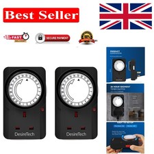 2 Pack Plug-in Timer Switch, 24 Hour Segment Control for Enhanced Home Security