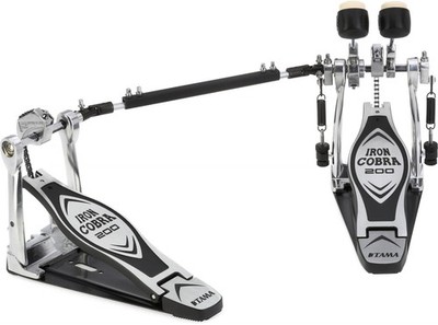 Iron Bass Pedal Cobra 200 Chrome Tama HP200PTW Double