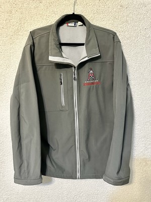Mens Sz XL/TG Houston Roughneck Gray Full Zip Jacket Windbreaker CLIQUE