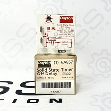 Dayton 6A857 Solid State Timer Off Delay 120VAC 5 Pin .5-10 Sec