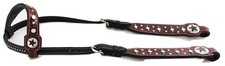 Horse Show Bridle Western Leather Rodeo Headstall Breast Collar Red 8835A