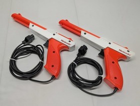 Nintendo Zapper Orange Light Gun Controller Vintage OEM NES-005 - Lot of 2