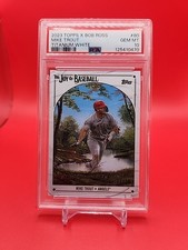 MIKE TROUT 2023 Topps X Bob Ross The Joy of Baseball Titanium White /35 PSA 10