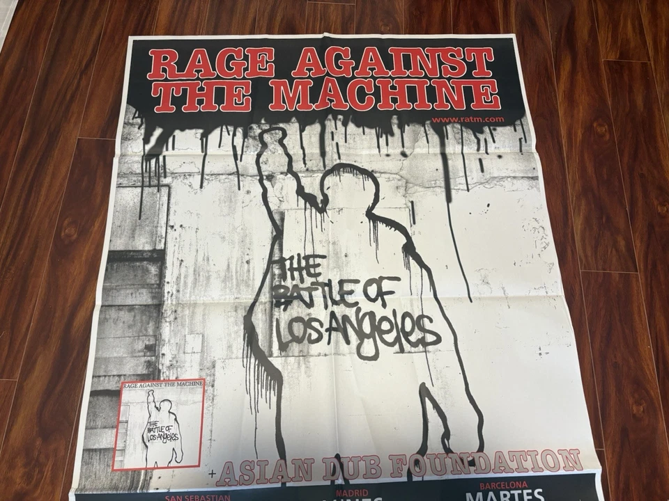 Large Rage Against The Machine Spain Tour Poster 2000 54” X 39” 90’s Grunge - Image 4 of 4