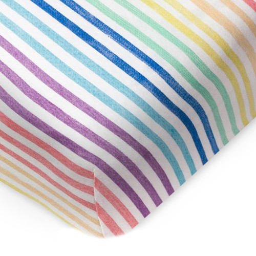 Fitted Crib Sheets Fits Standard Mattress Bassinet, Mini Prints 100% Organic ...