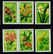 Sao Tome and Principe 1979 Flowers set Mi 568-73 Sc 501-06 Used