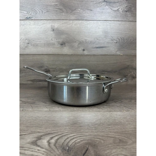 Cuisinart MCP33-24H Saute Pan With Cover 3.5QT Stainless Steel Frying Skillet