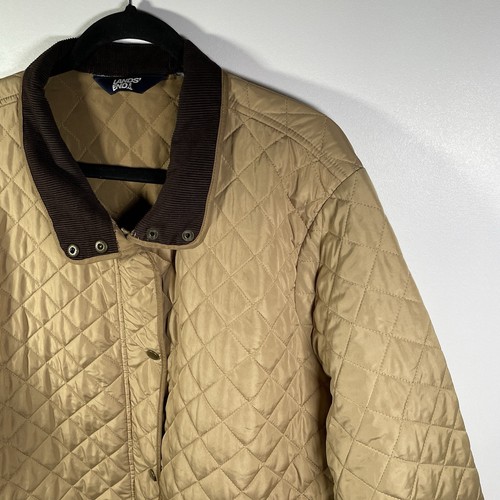 Lands End Women’s Quilted Jacket Possibly 2X 20W-22W Tan Primaloft Lightweight - Picture 3 of 24