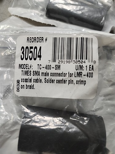 SMA Male Connector for LMR-400 coax cable, TC-400-SM (x8) - Zdjęcie 3 z 4