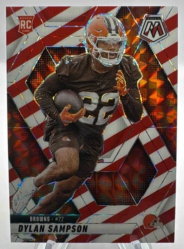 2025 Panini Mosaic Dylan Sampson #355 Rookies Red and White Stripe Prizm RC