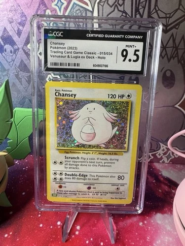 Pokemon TCG Chansey Card 2023 CGC 9.5 015/034 Venusaur & Lugia Ex Deck