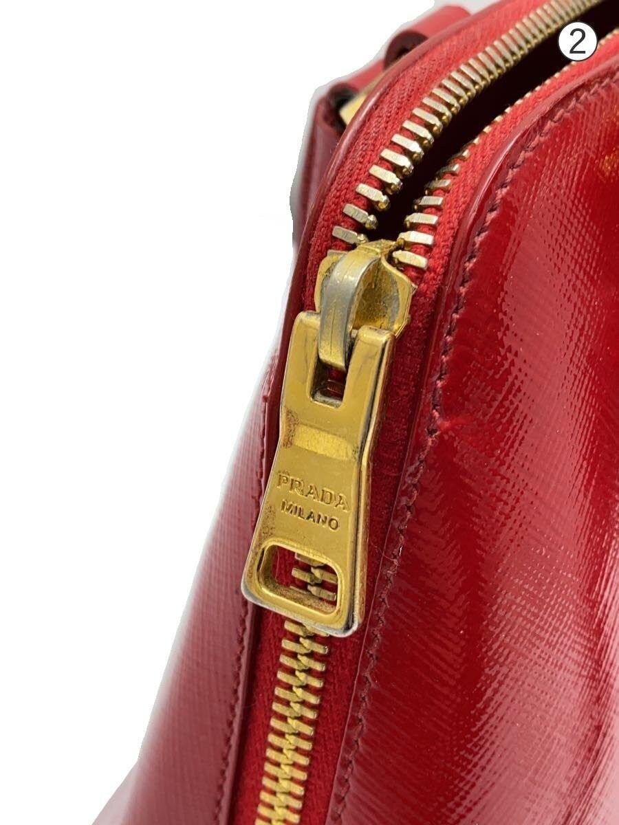 PRADA Shoulder Bag Leather RED BL0838 thumbnail 9