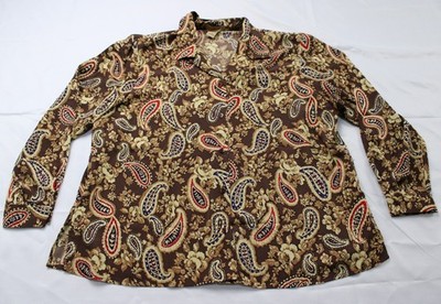 Notations Women's Plus Shoulder Padded Button Up Shirt CN6 Monar Size 2X NWT