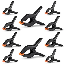 10 Pack Spring Clamps Heavy Duty - Assorted Sizes Spring Clips Plastic 6.5 In...