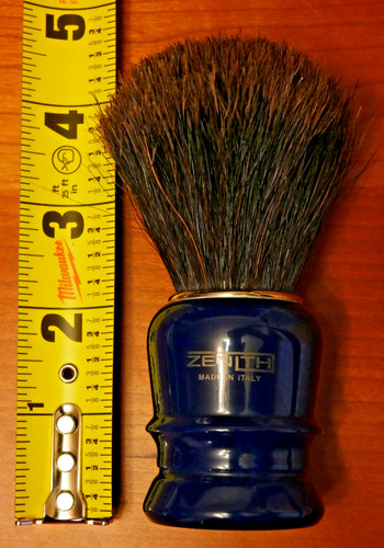 Zenith Horsehair Shaving Brush Midnight Blue 27mm Chubby Handle 508BCH Exc. Cond