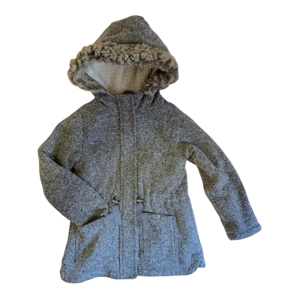 Abrigo gris lima tejido azul marino antiguo para niñas talla 6-7 Foto 4 de 4