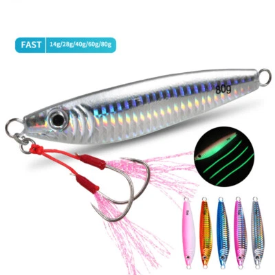 5x Shore Drag Cast Slow Jigging Curved Spoon Micro Jig Köder Salzwasser Barsc... - Bild 1 von 4