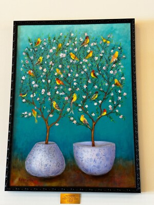Mark Kanovich- Two Trees One Tree- Original Acrylic On Canvas
