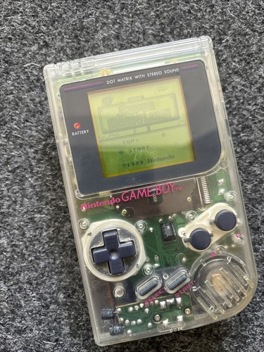 Nintendo GameBoy Classic Konsole Transparent GB Game Boy + 3 Spiele Mario - Afbeelding 22 van 22