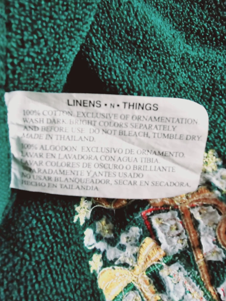 Lote De Colección De 5 Toallas De Mano De Baño Decoración Vacacional Navidad Verde Papá Noel Foto 4 de 4