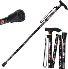 Walking Cane ANCKNE Cane for Woman | Lightweight, 5-Level Height Adjustable and