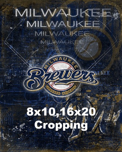 Milwaukee Brewers Poster, Milwaukee Brewers Artwork Gift, Brewers Free Ship US - Picture 7 of 7