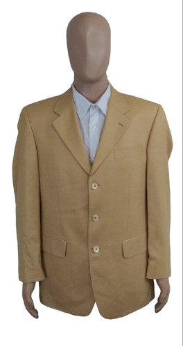 NEW Nautica Jay Three Button Gold Yellow Herringbone Silk Wool Sport Coat 40R - Picture 2 of 10