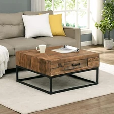 NEW FirsTime & Co. Natural Orion Industrial Coffee Table for Living Room