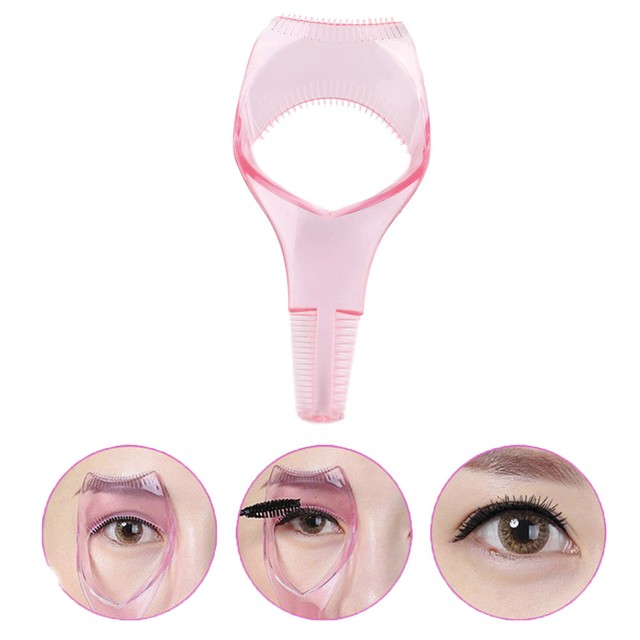 3in 1 Eye lash mascara shield guard eyelash curler applicator tool comb gui YM60 eBay