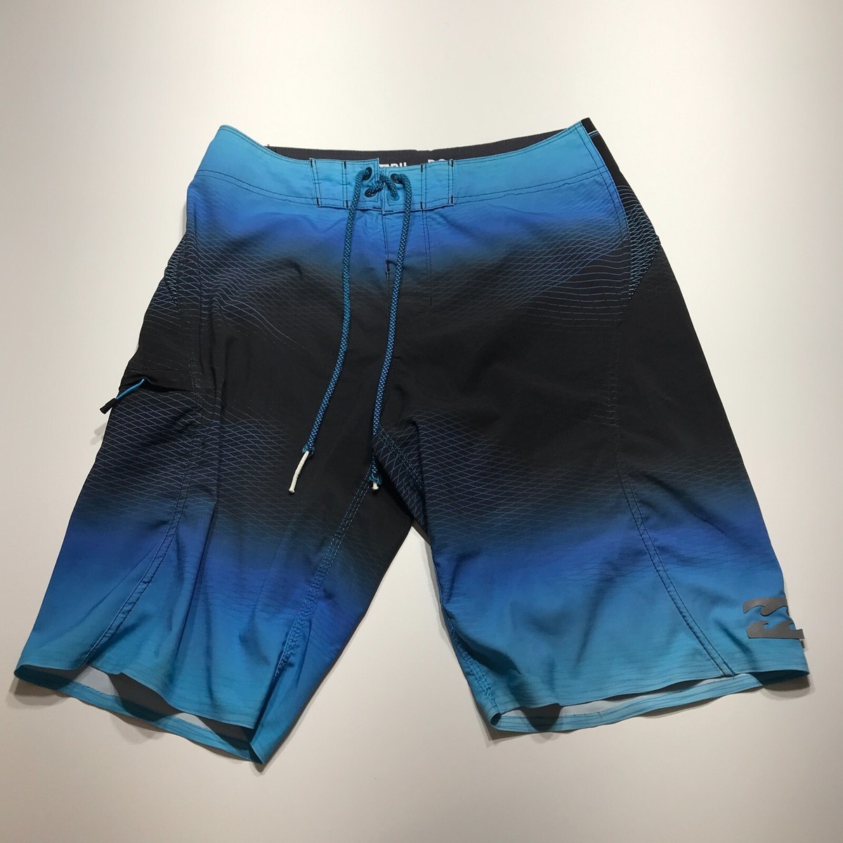 Billabong Board Shorts Mens Size 28 Platinum Fluid Pro Blue Unlined Swim  Trunks