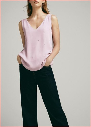 Nuevo Dutti Blusa Camisa Top 6884/887/668 Magenta Lila TALLA S | eBay