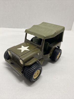 Vintage Tonka Army Jeep Toy With Hardtop 10 inches long 6
