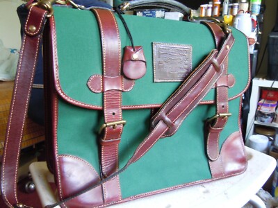  NEW Vintage Levi Strauss Holland sport  BELTED LEATHER canvas BRIEFCASE  USA