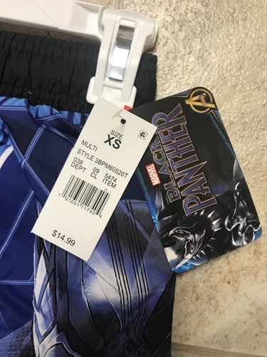 Marvel - Boys Black Panther Swim Trunks Shorts - Size XS 5/6 - Picture 3 of 4