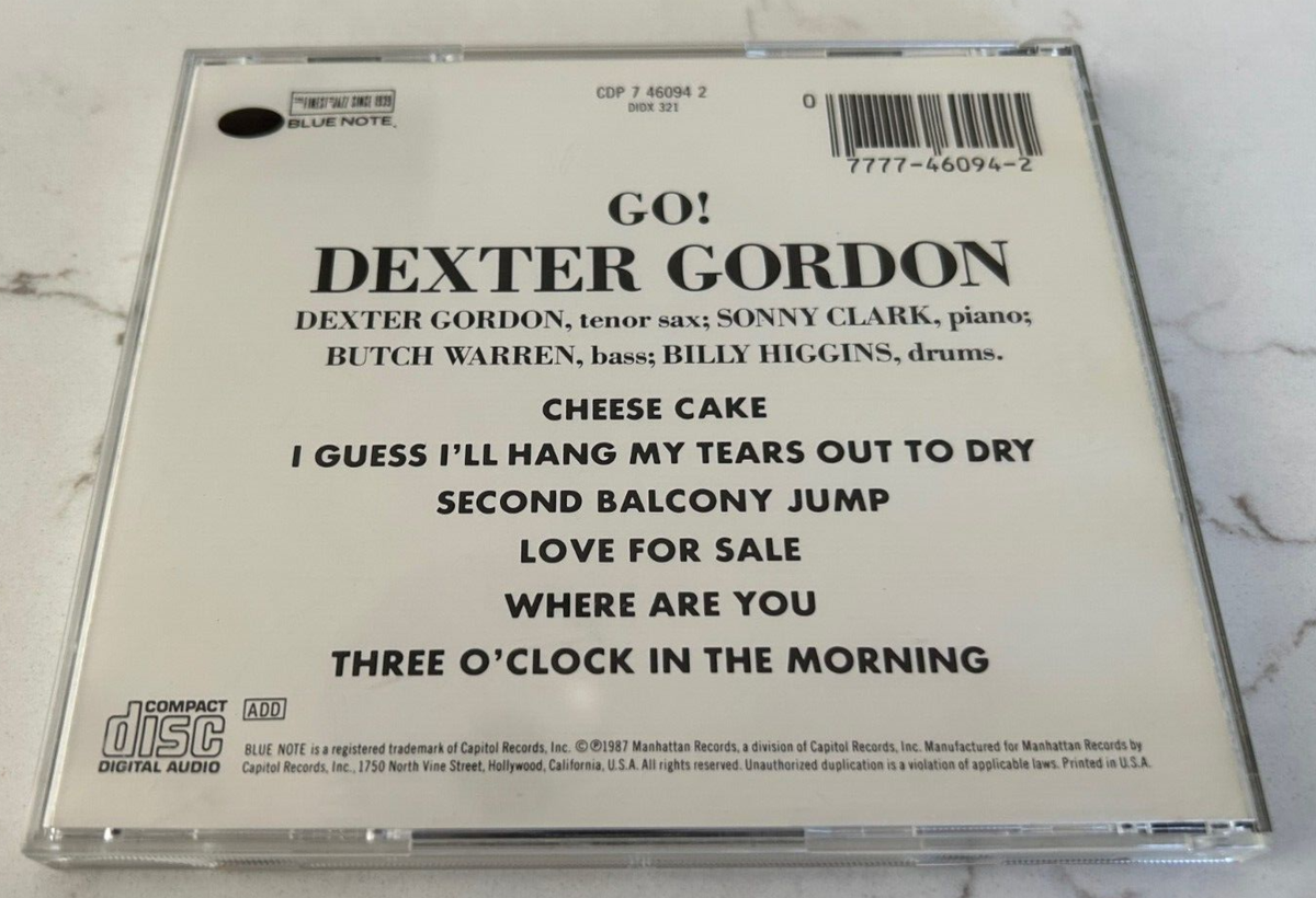 Dexter Gordon Go Blue Note Records CD CDP 7 46094 2 Hard Bop