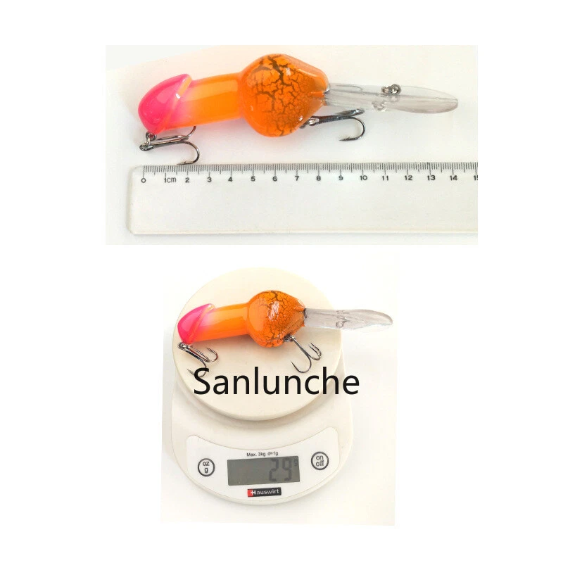1-3 Piezas Señuelo de Pene Pesca Crankbait Dick Señuelo Aparejo Pesca de Lubina 14cm/27G Foto 3 de 4