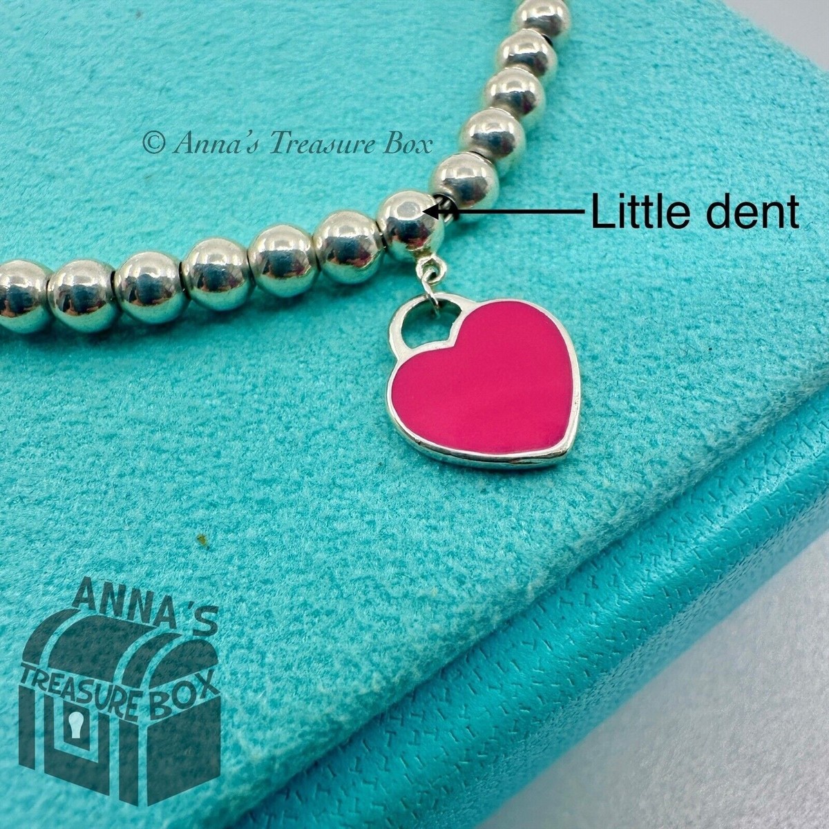 Tiffany & Co. 925 Silver Hot Pink Enamel Mini Heart Tag 7 Tiffany & Co. 925 Silver Hot Pink Enamel Mini Heart Tag 7
