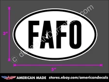 TRUMP STICKER F*** AROUND FIND OUT DECAL WINDOW BUMPER STICKER POLITICAL