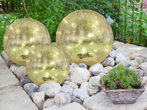 LED Solarkugeln für den Garten Ideen zur Gartenbeleuchtung Dekokugeln ohne Strom - Bild 6 von 14