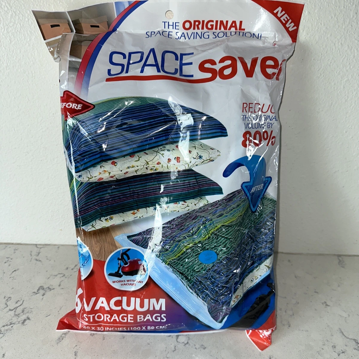 6 Bags 40x30 The Original JUMBO Vacuum Seal Storage with Pump