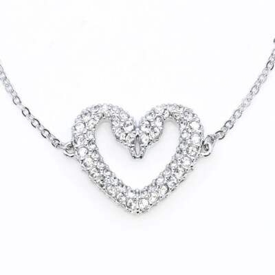 アハルテケ SWAROVSKI スワロフスキー UNA ハート New Swarovski Una bracelet Heart, Medium, White, Rhodium