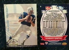 JOHNNY UNITAS  1994 Ted Williams Football Cards  BALTIMORE COLTS  Card #6