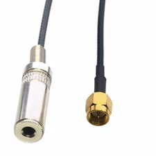 SMA Male to 3.5mm Stereo 1/8" TRS Jack Monitor Decoder DVR Audio Cable 4"~16FT