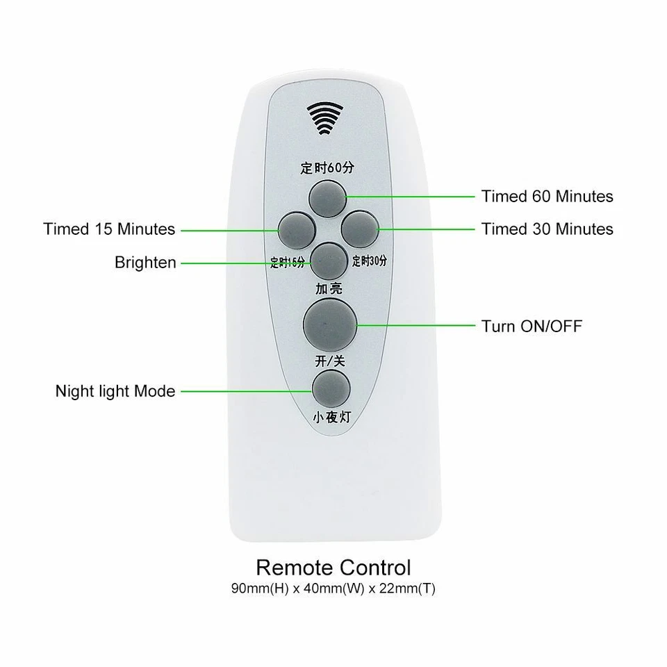 Wireless IR Remote Control E27 Light Bulb Holder Dimmable Timer Night Light Base - Image 3 of 4