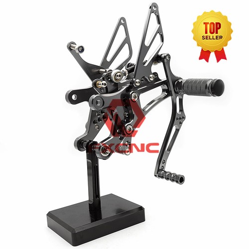For Yamaha YZF R6 FXCNC CNC Motorcycle Rearsets Foot Pegs 1999 2000 2001 2002 - Foto 7 di 11