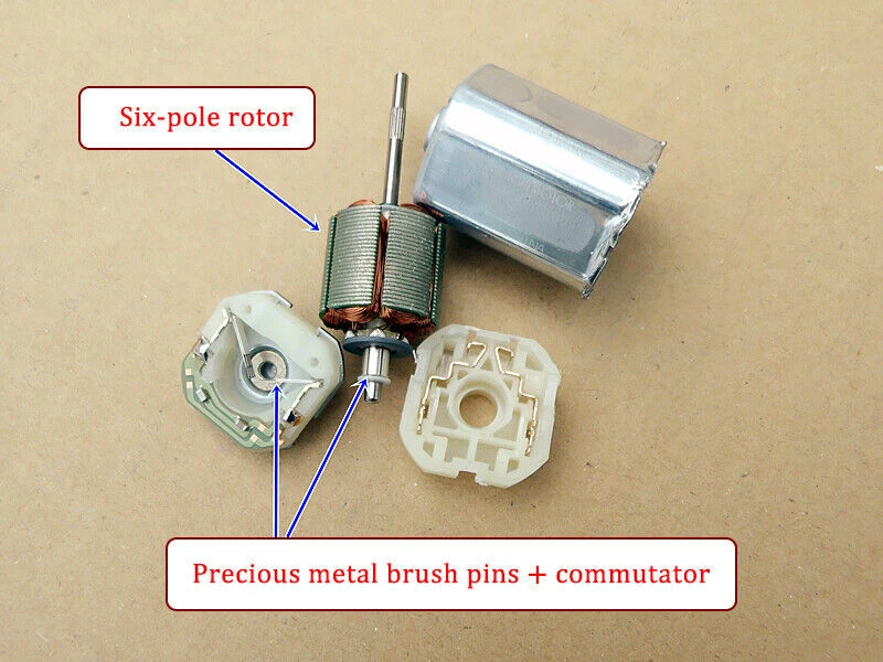 Six-pole rotor high torque car folding mirror DC12V precision square DC motor - Image 3 of 4