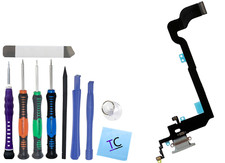 New White Charger Charging Port Flex Cable for iPhone X with Pro Repair Kit